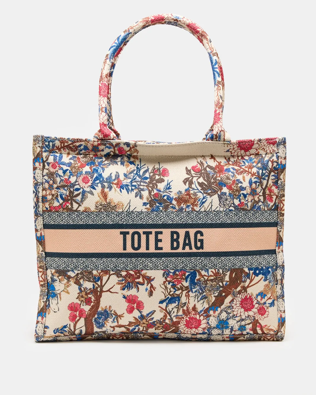 Women Beige Floral Printed Tote Bag sold by Redtag