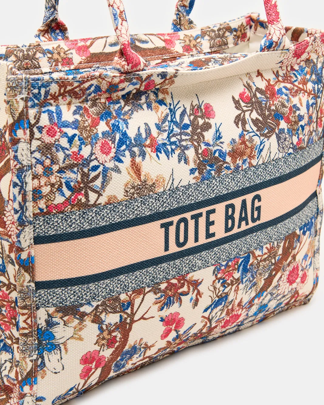 Women Beige Floral Printed Tote Bag sold by Redtag product image thumbnail 2