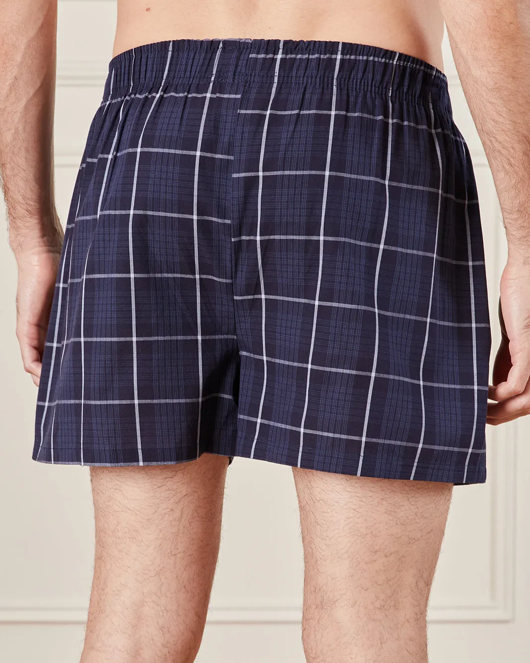 Men Navy Checkered Boxers Set (Pack of 2) sold by Redtag product image thumbnail 2