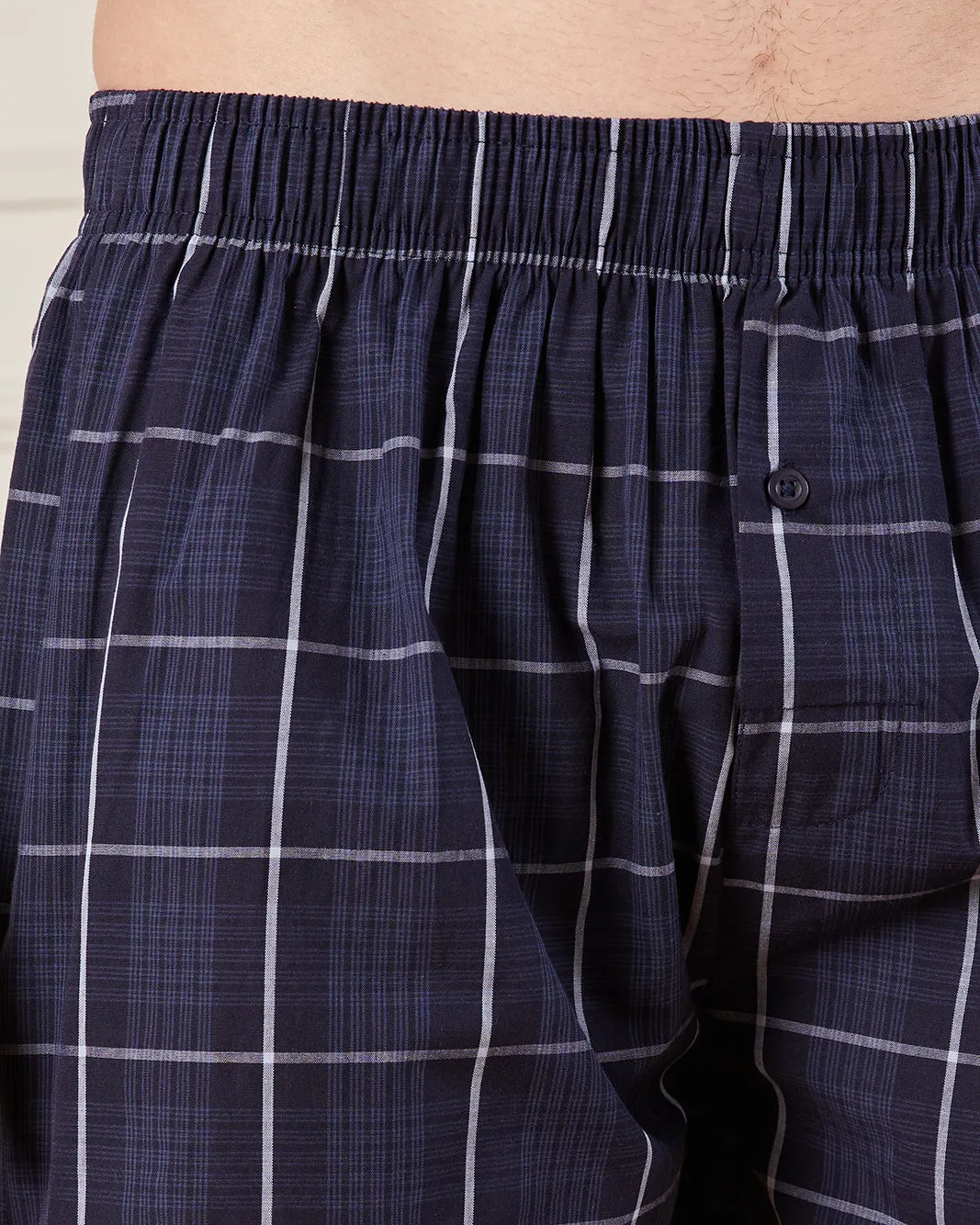 Men Navy Checkered Boxers Set (Pack of 2) sold by Redtag product image thumbnail 3