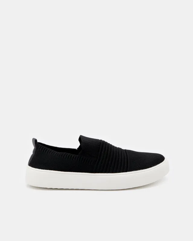 Women Black Slip On Sneakers sold by Redtag