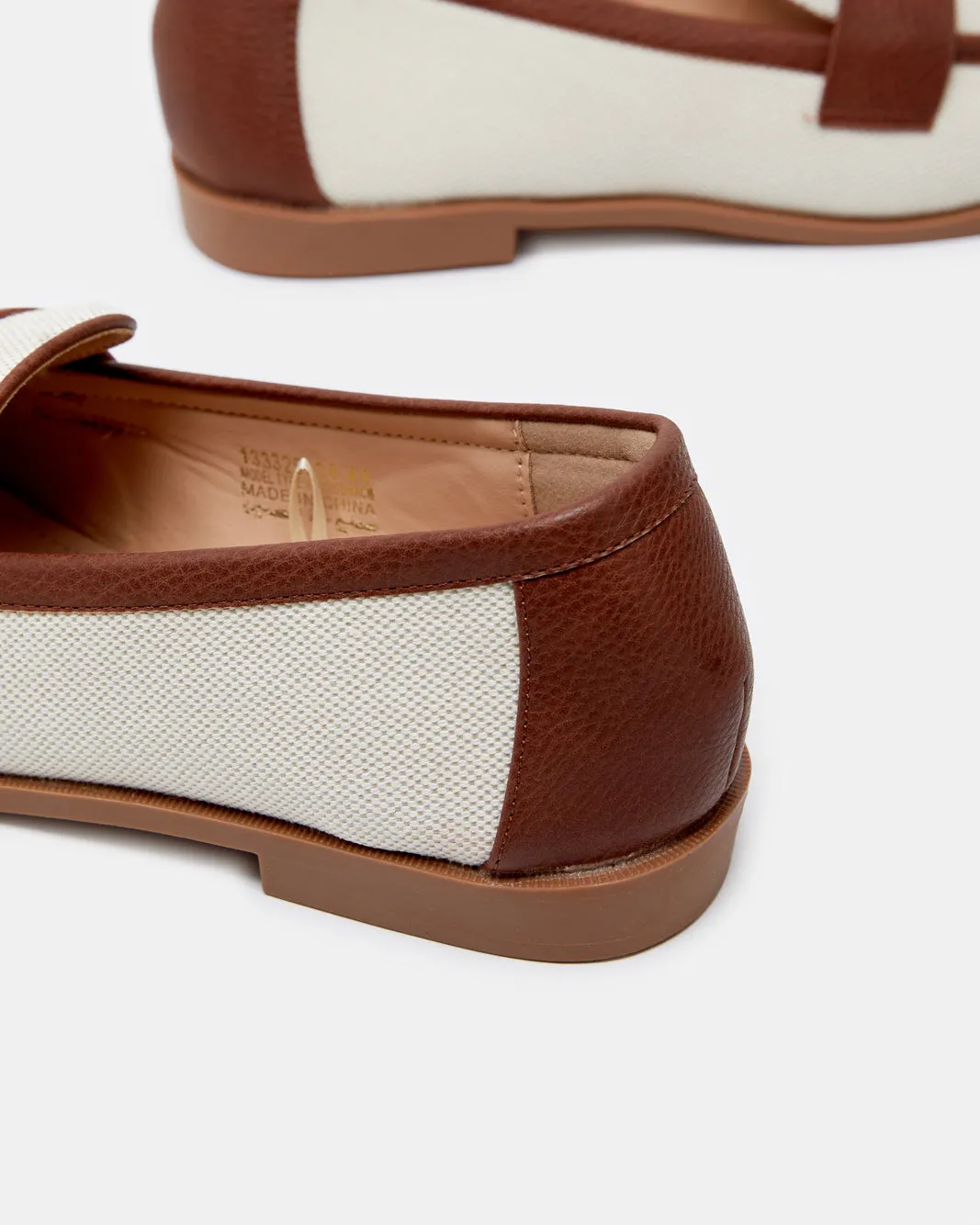 Women Beige Textured Overlay Loafers sold by Redtag product image thumbnail 4