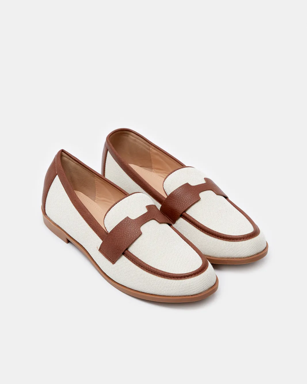 Women Beige Textured Overlay Loafers sold by Redtag product image thumbnail 2