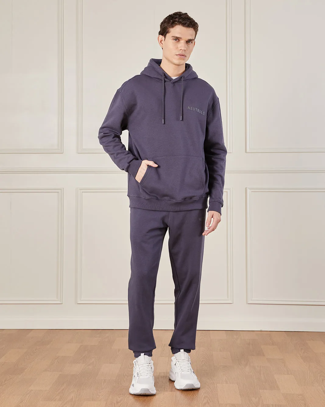 Men Blue Hooded Lounge Sweatshirt sold by Redtag product image thumbnail 2