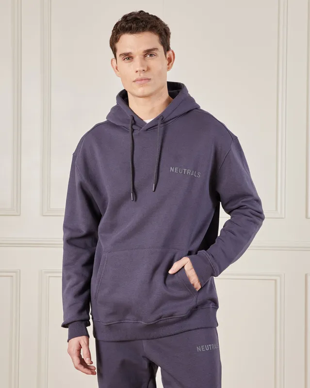 Men Blue Hooded Lounge Sweatshirt sold by Redtag
