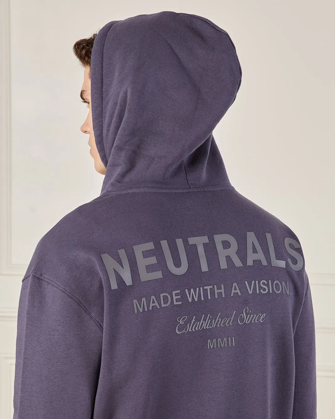 Men Blue Hooded Lounge Sweatshirt sold by Redtag product image thumbnail 5