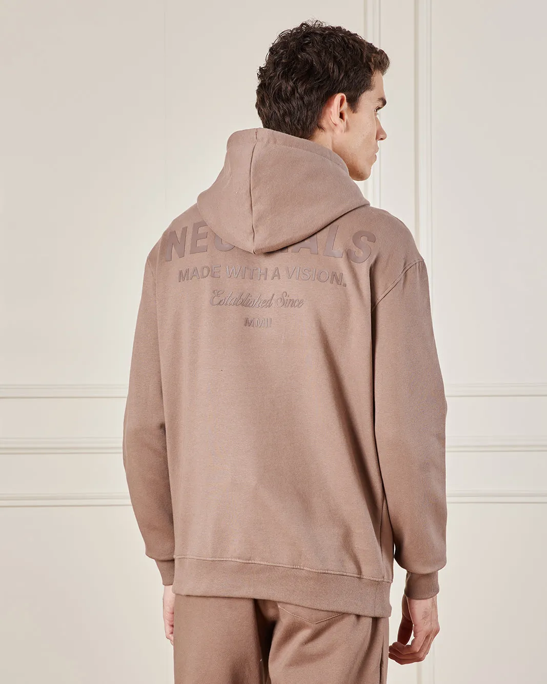 Men Brown Hooded Lounge Sweatshirt sold by Redtag product image thumbnail 3