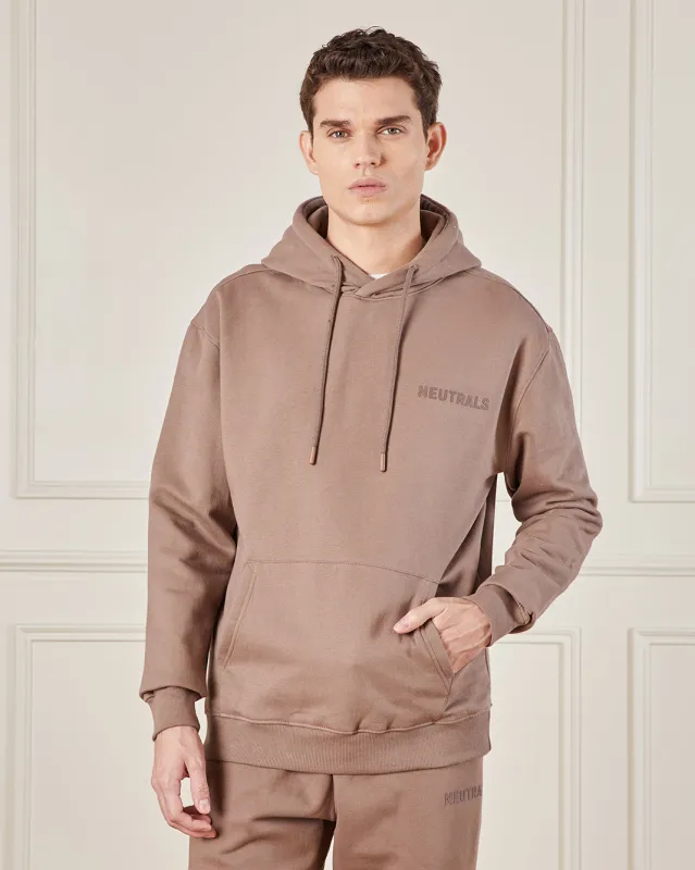 Men Brown Hooded Lounge Sweatshirt sold by Redtag