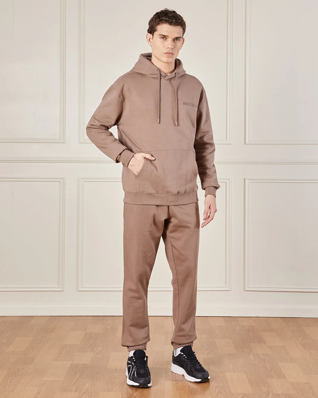 Men Brown Hooded Lounge Sweatshirt sold by Redtag product image thumbnail 2