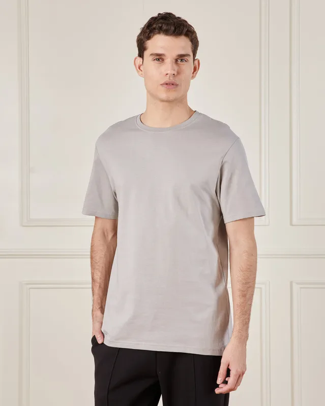 Men Beige Basic Solid T-Shirt sold by Redtag