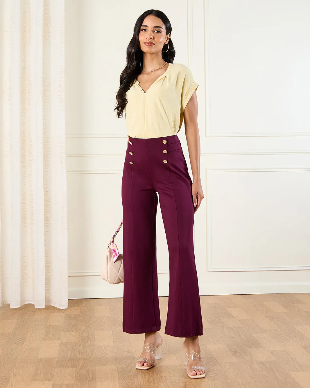 Women Yellow Drop Shoulder Roll Up Sleeve Blouse sold by Redtag product image thumbnail 2