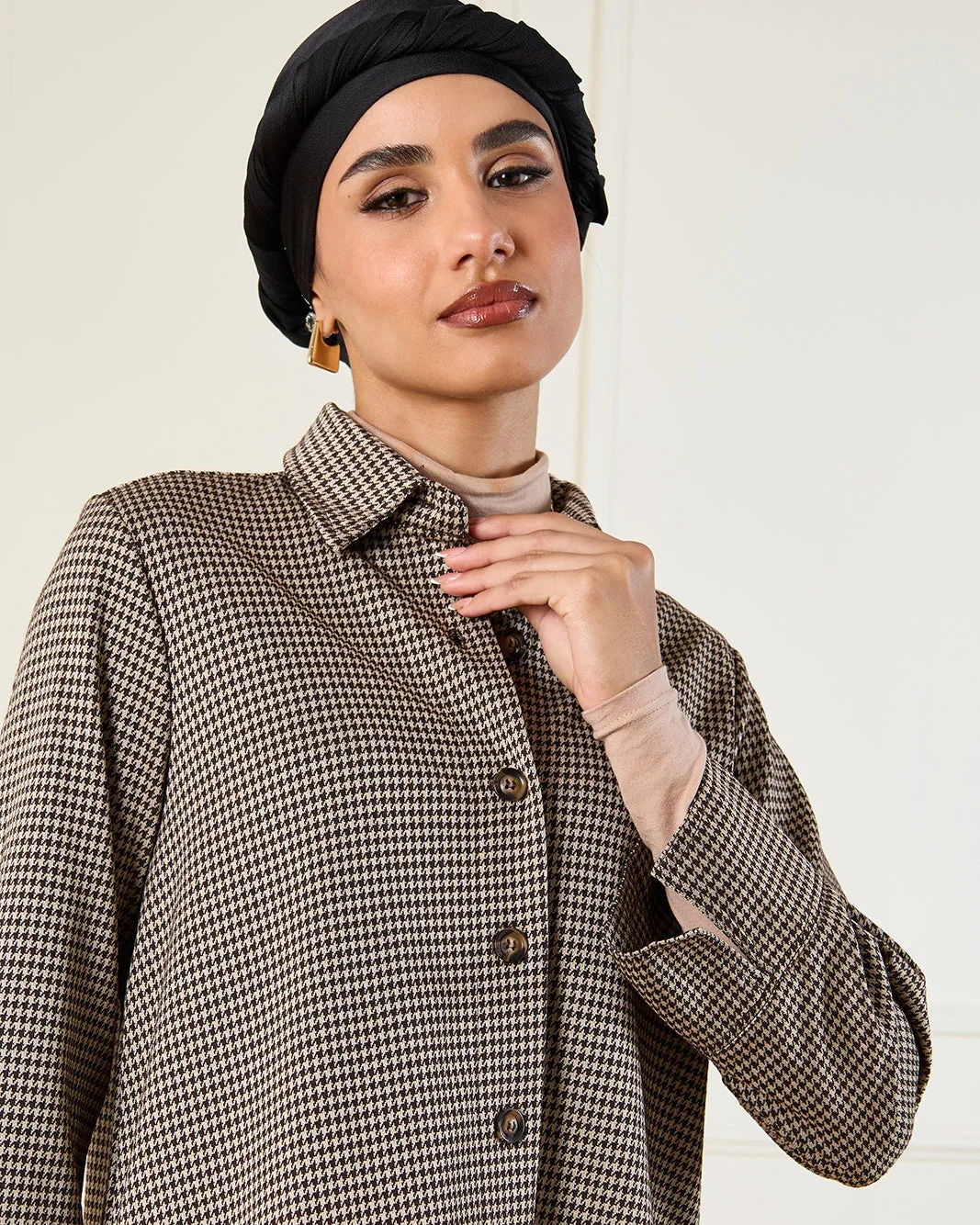 Women Brown Collared Button Front Blouse sold by Redtag product image thumbnail 4