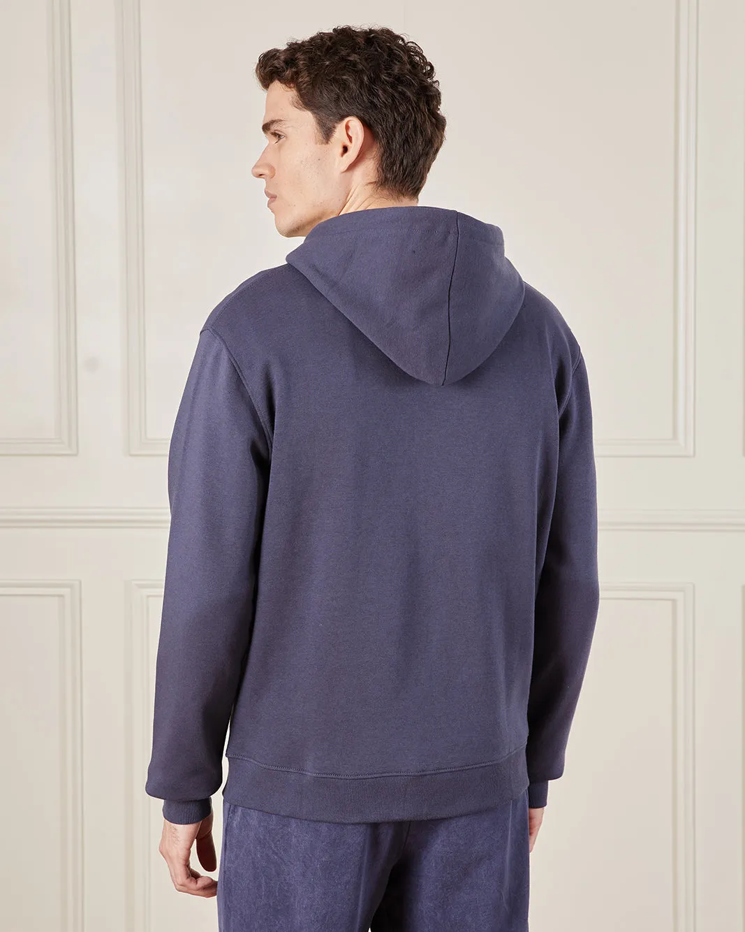 Men Blue Hooded Sweatshirt sold by Redtag product image thumbnail 3