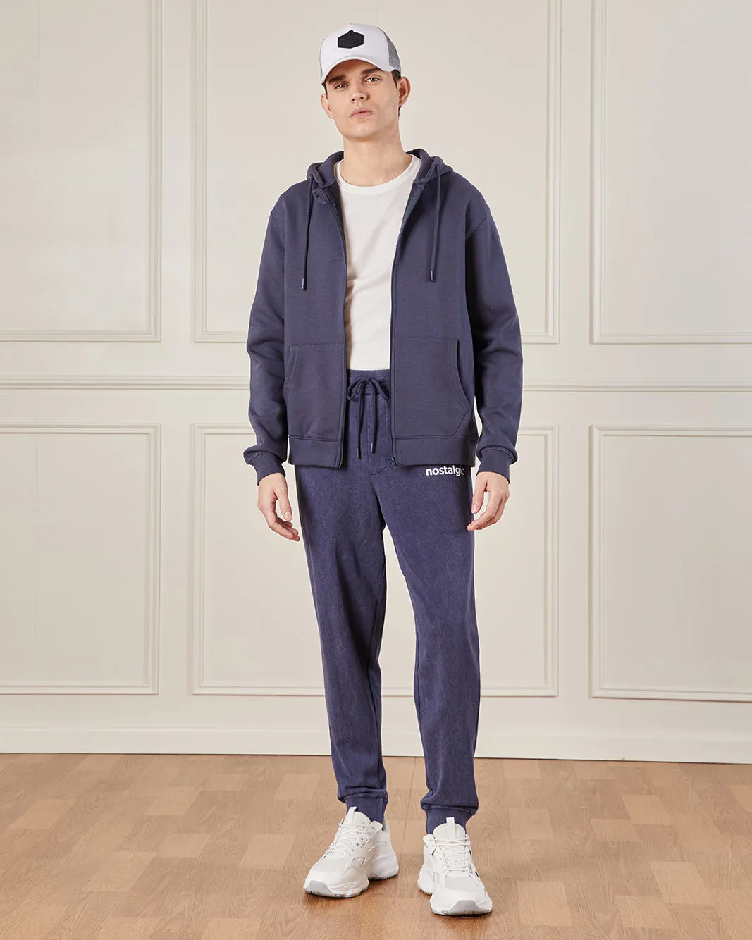 Men Blue Hooded Sweatshirt sold by Redtag product image thumbnail 2