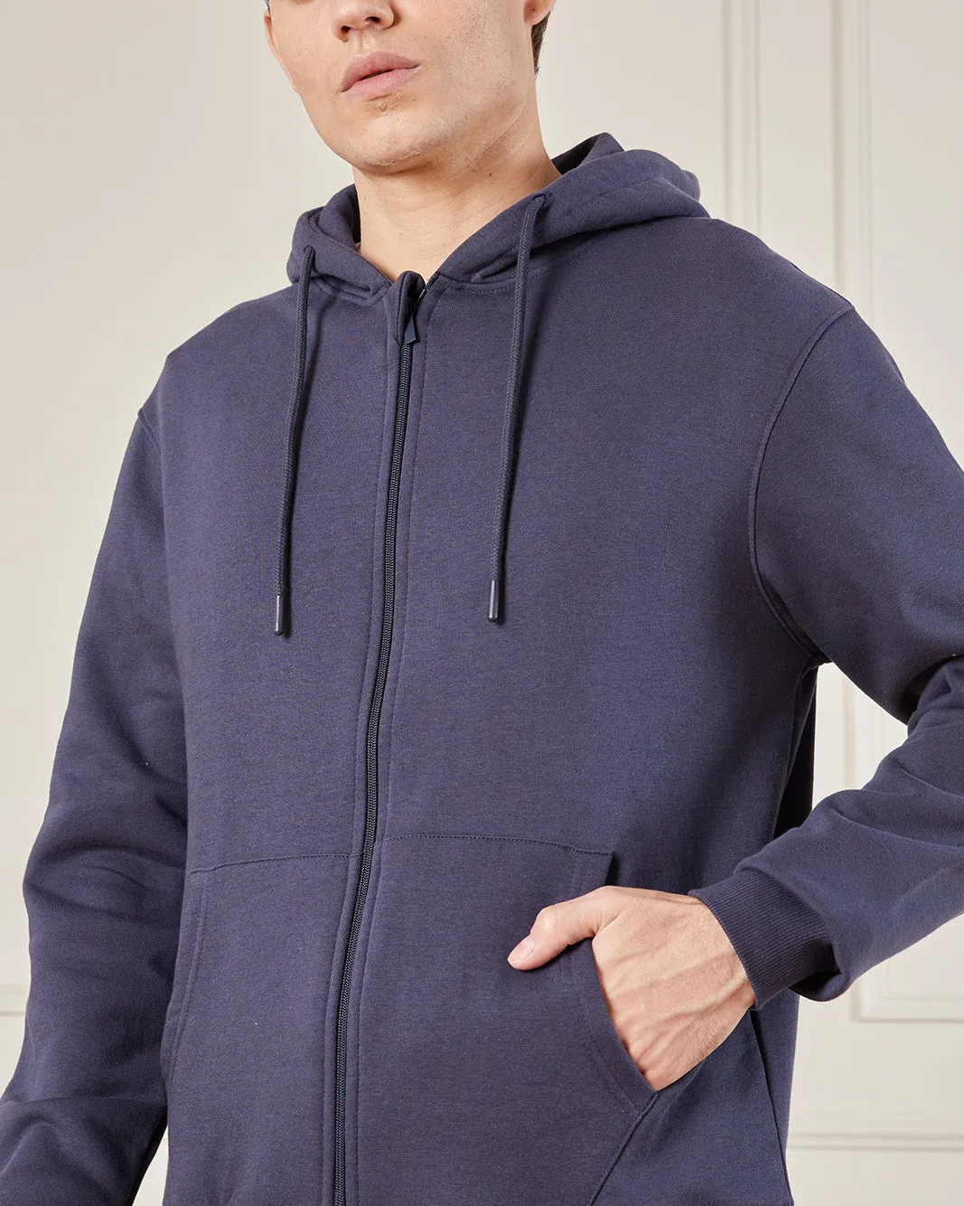 Men Blue Hooded Sweatshirt sold by Redtag product image thumbnail 4
