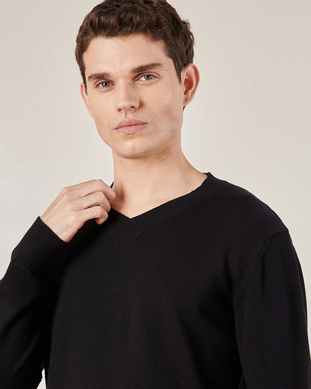 Men Black Solid Sweater sold by Redtag product image thumbnail 4