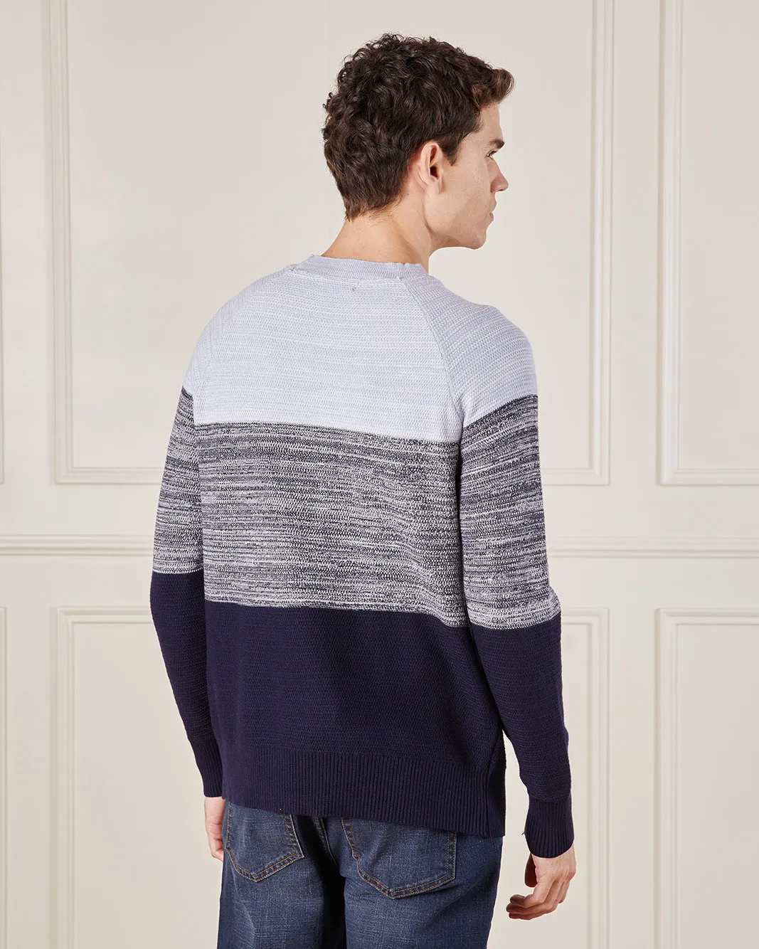 Men Grey Solid Sweater sold by Redtag product image thumbnail 3