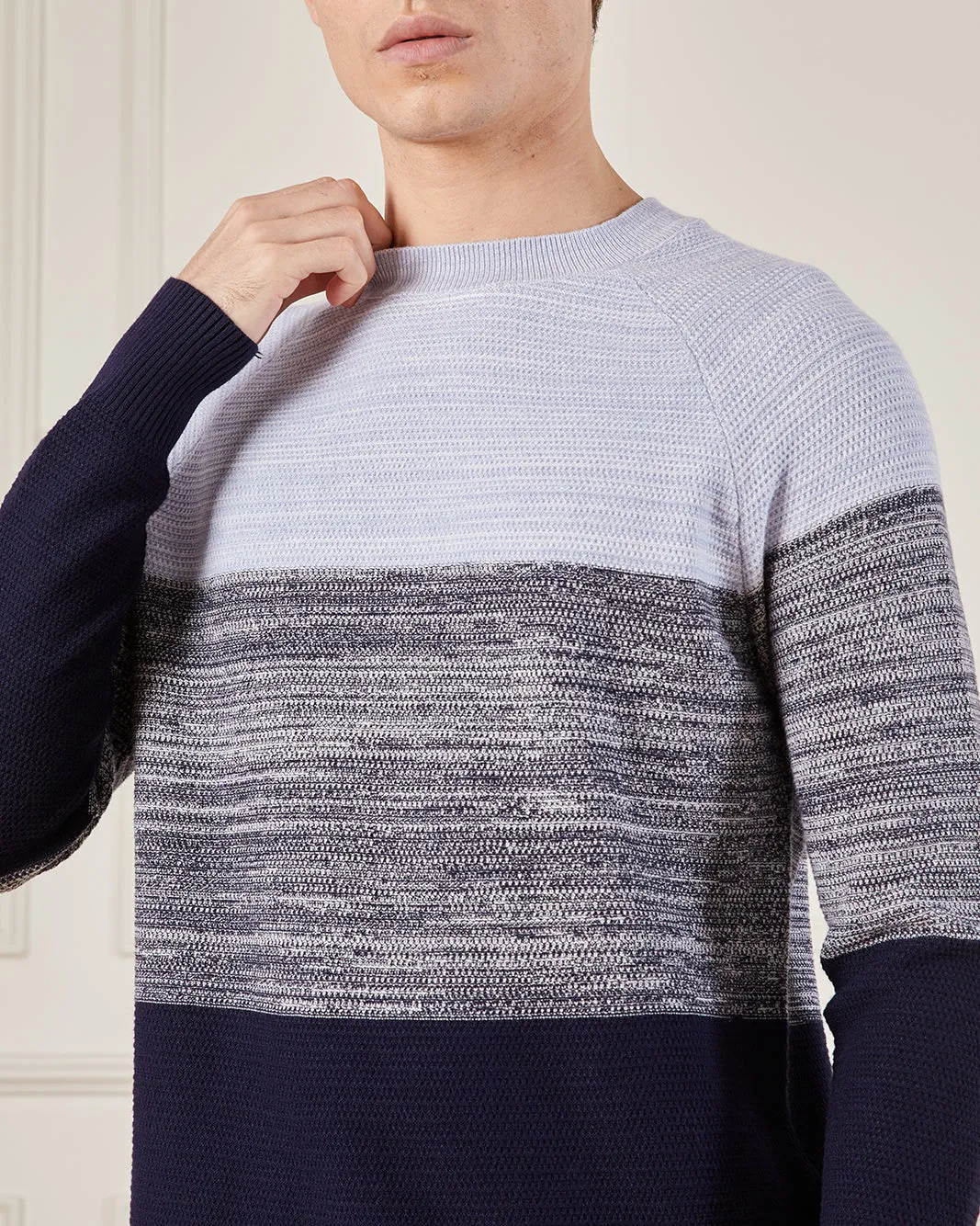 Men Grey Solid Sweater sold by Redtag product image thumbnail 4