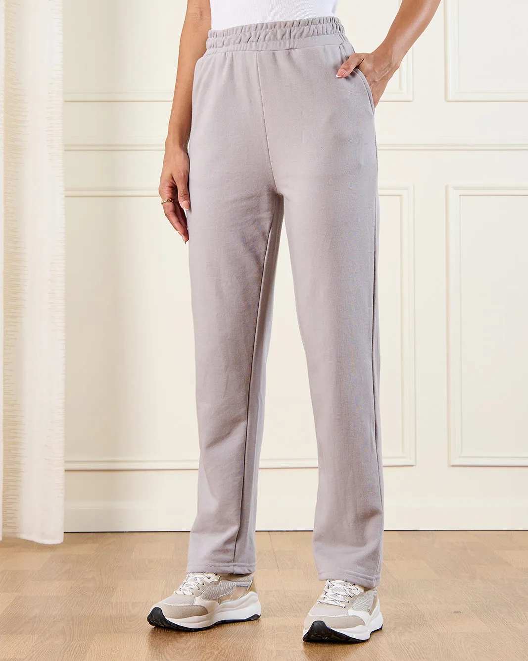 Women Grey Basic Active Pants sold by Redtag