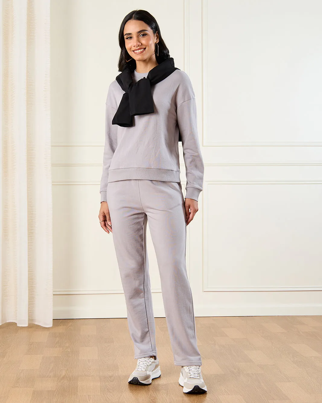 Women Grey Basic Active Sweatshirt sold by Redtag product image thumbnail 2
