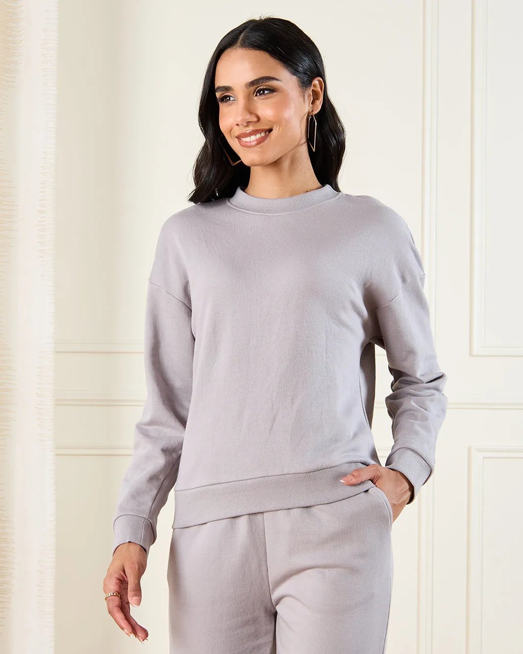 Women Grey Basic Active Sweatshirt sold by Redtag