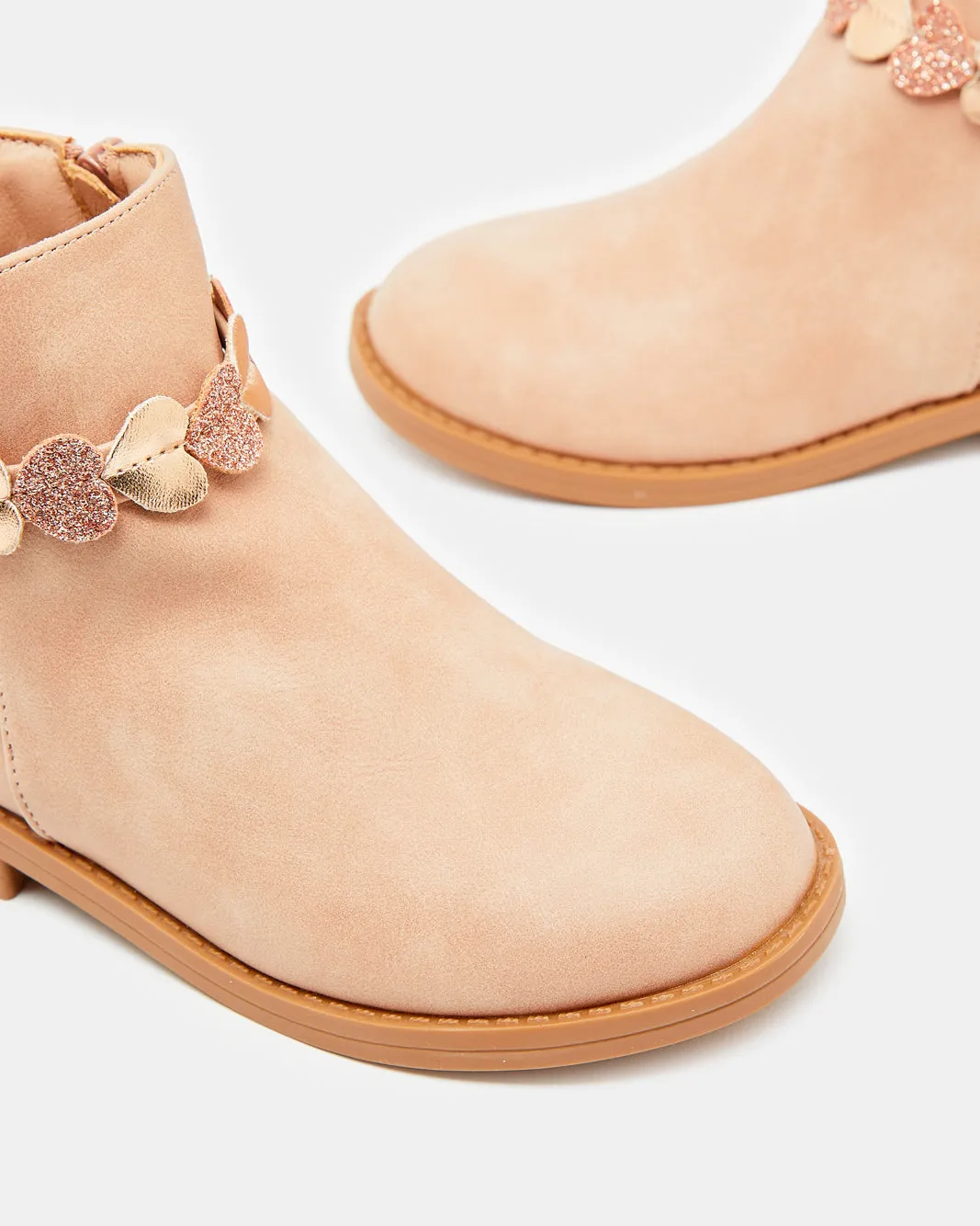 Girls Pink Heart Charm Chelsea Boot sold by Redtag product image thumbnail 3