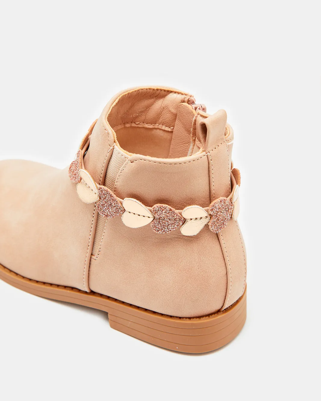 Girls Pink Heart Charm Chelsea Boot sold by Redtag product image thumbnail 4