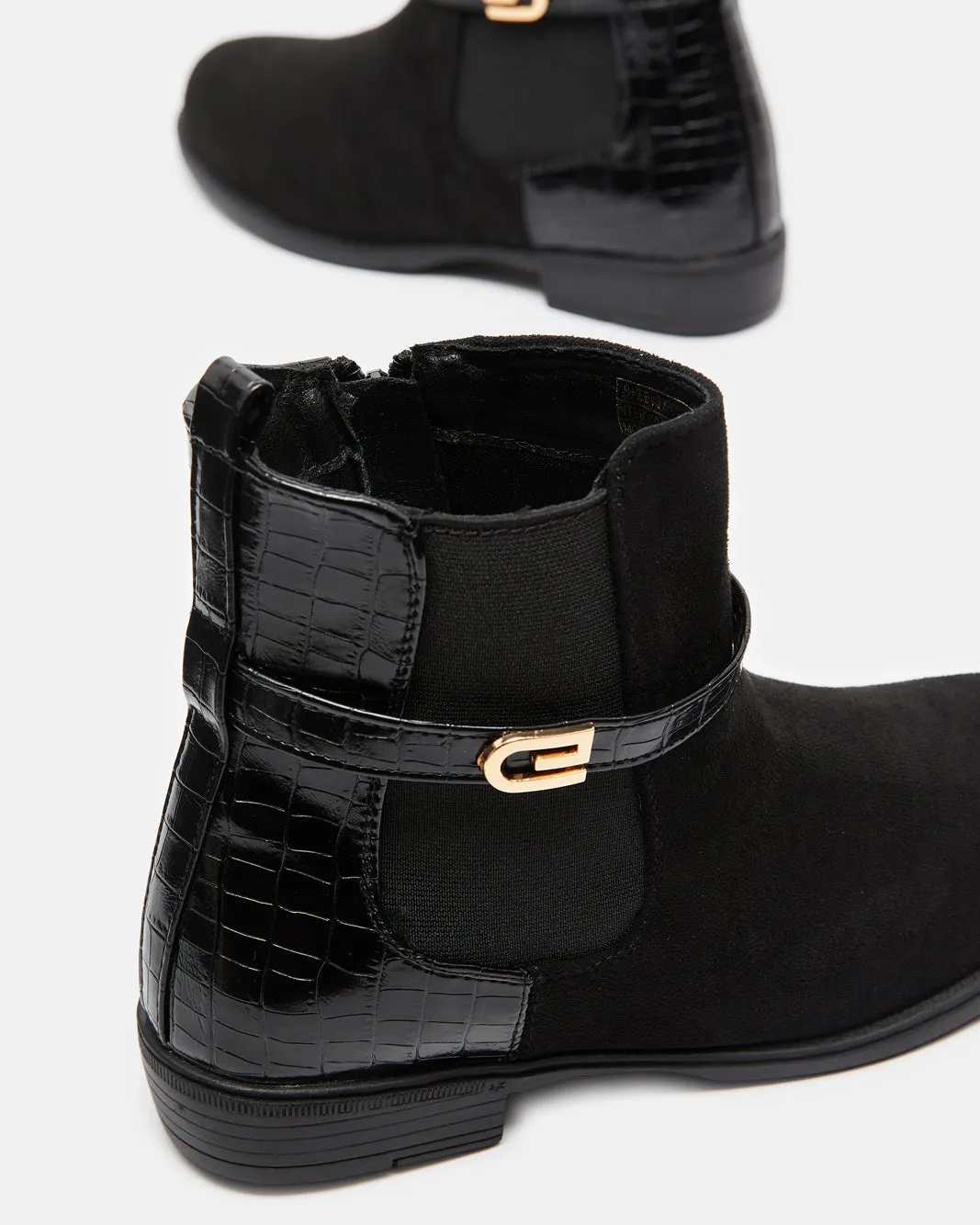 Senior Girls Black Buckle Chelsea Boot sold by Redtag product image thumbnail 4