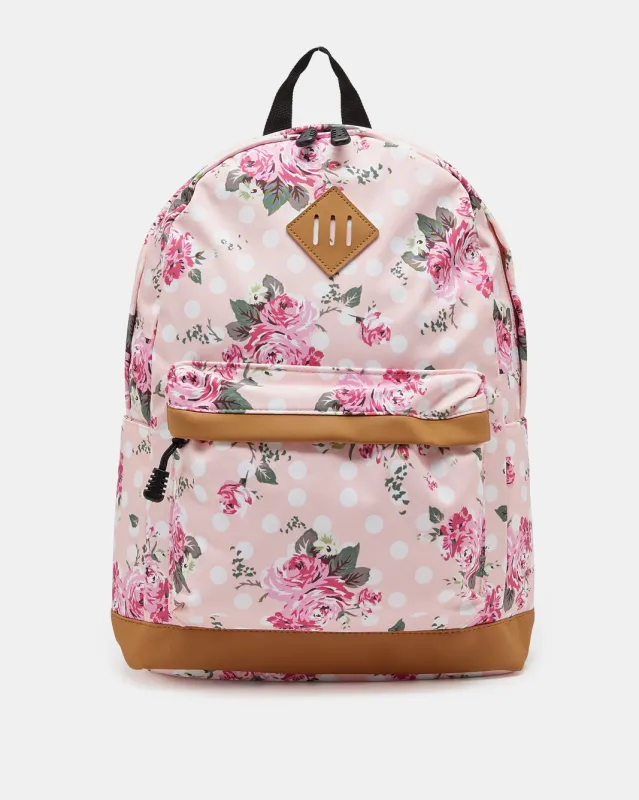 Girls Pink Printed Backpack sold by Redtag