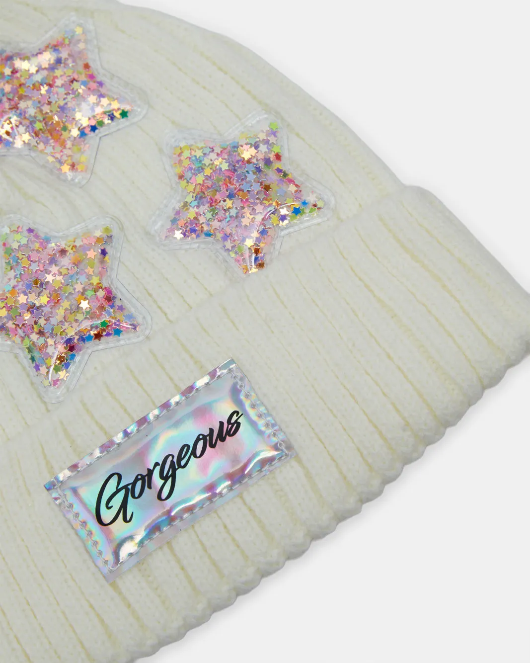 Girls White Embellished Cap With Gloves Set (2 Piece) sold by Redtag product image thumbnail 3