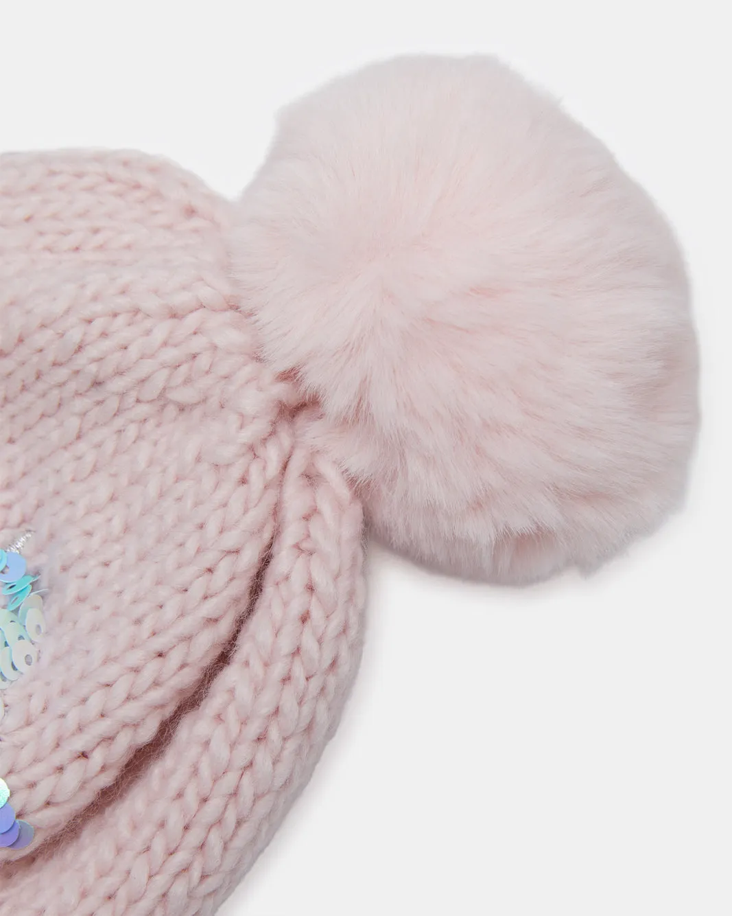 Girls Pink Embellished Knit Cap sold by Redtag product image thumbnail 4
