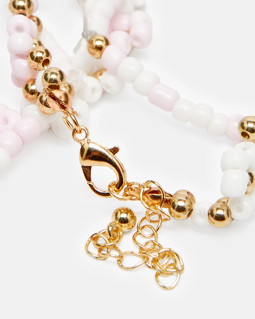 Girls Gold And White Embellished Bracelet Set (Pack of 4) sold by Redtag product image thumbnail 4