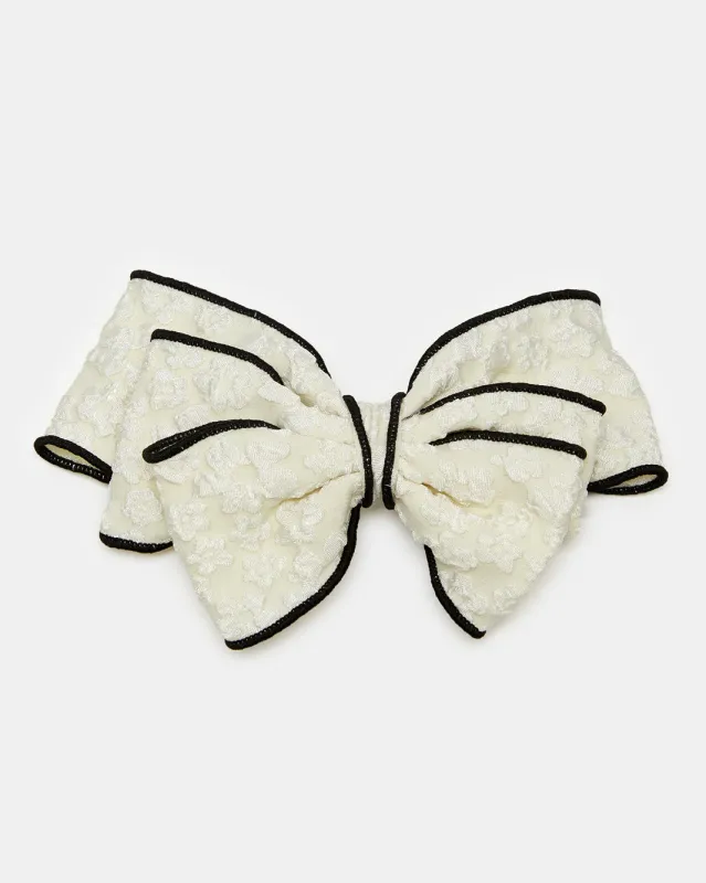 Women Ivory Embellished Hair Clip sold by Redtag