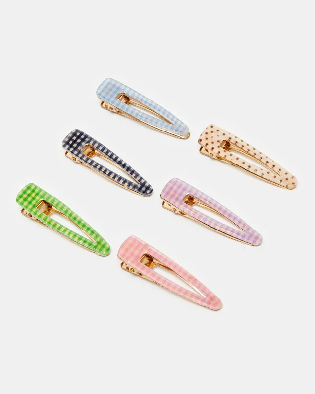 Women Assorted Embellished Hair Clip Set (6 Piece) sold by Redtag