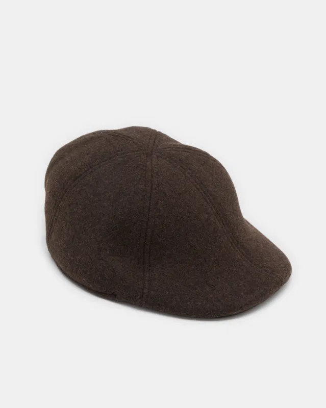 Men Brown Solid Cap made by Redtag