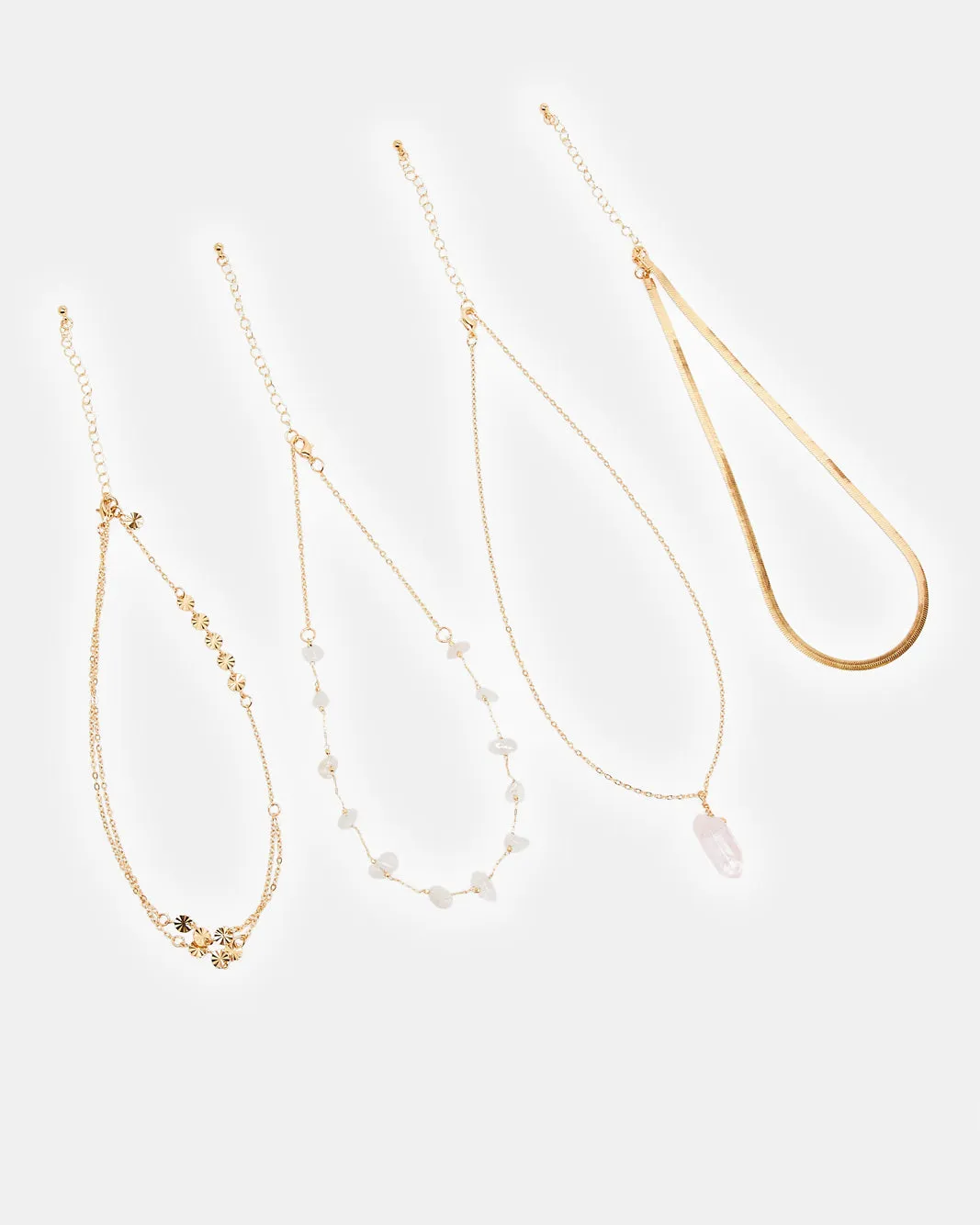 Women Gold Necklace Set (Pack of 4) sold by Redtag