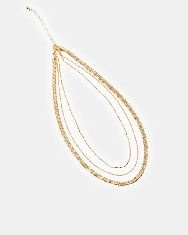 Women Gold Embellished Necklace sold by Redtag