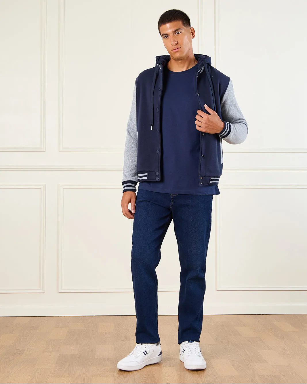 Men Navy Basic Solid T-Shirt sold by Redtag product image thumbnail 2