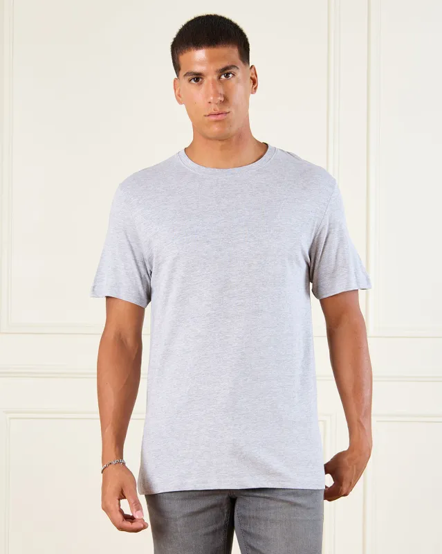 Men Grey Basic Solid T-Shirt sold by Redtag