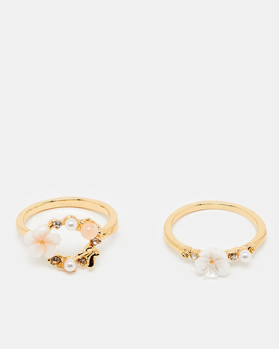 Women Gold Ring Set (2 Piece) sold by Redtag
