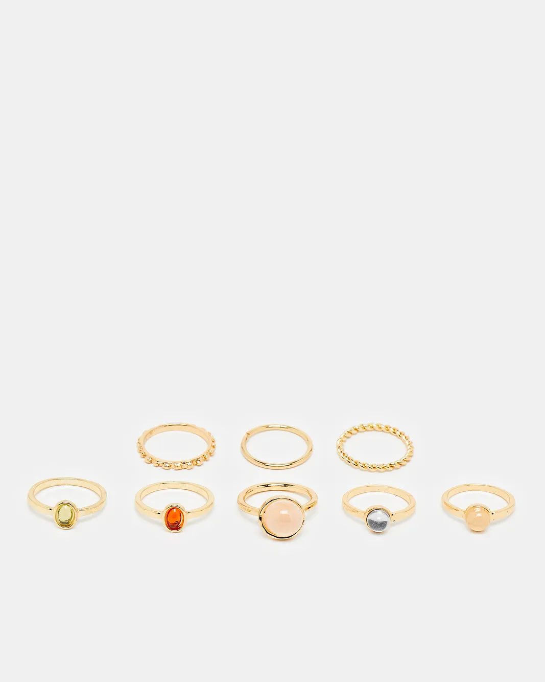 Women Gold Ring Set (8 Piece) sold by Redtag