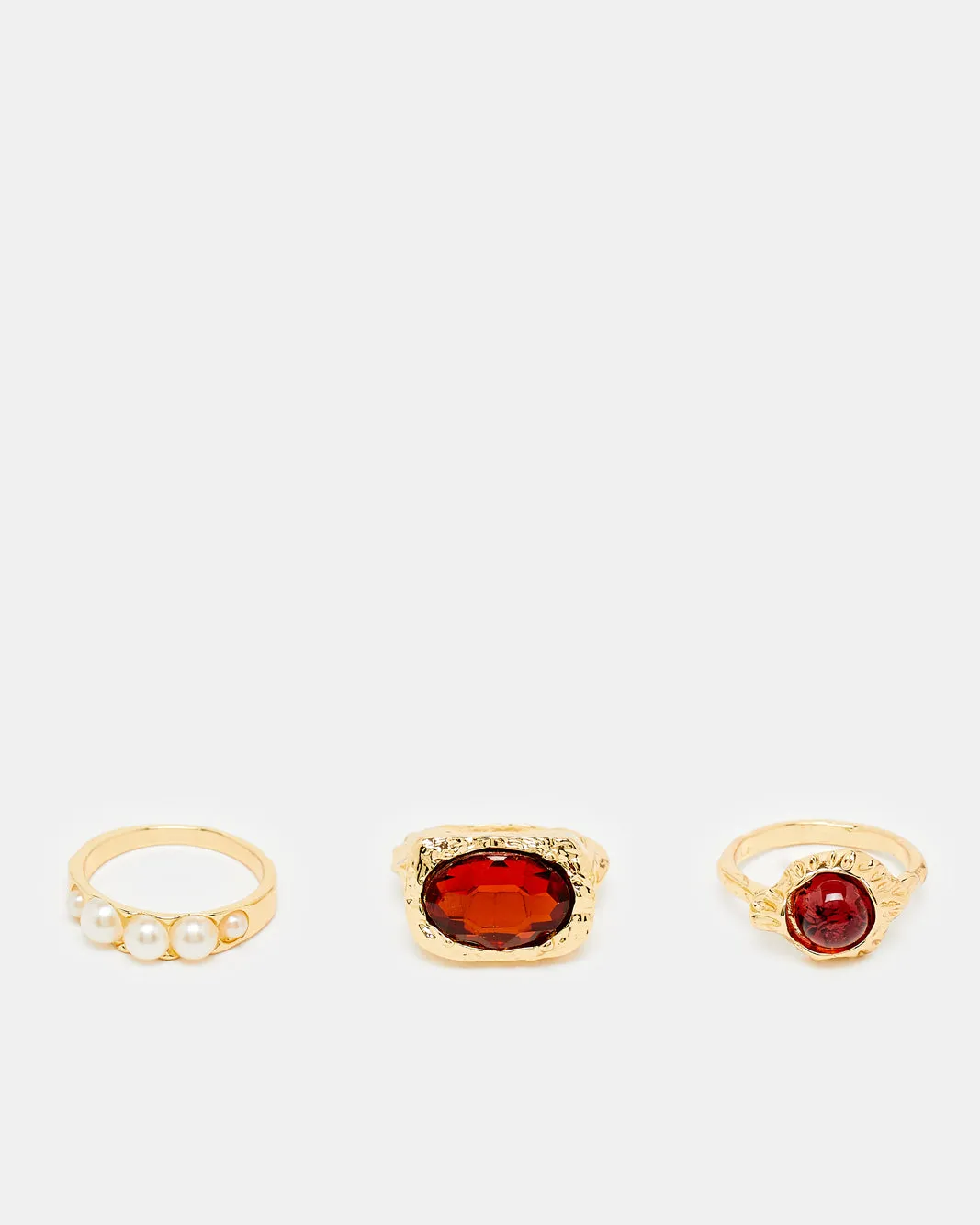 Women Gold Ring Set (3 Piece) sold by Redtag