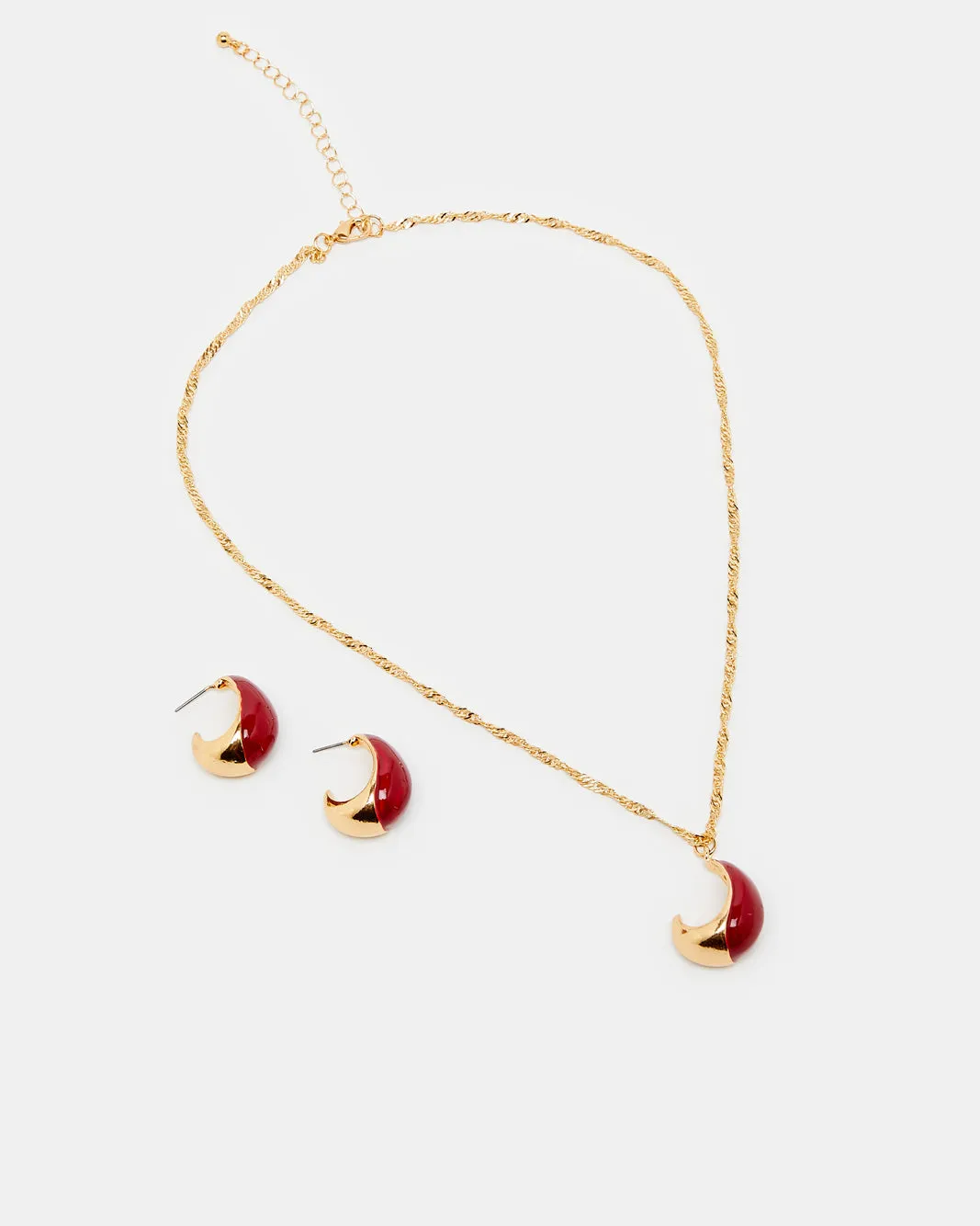 Women Gold Necklace And Earrings (2 Piece) sold by Redtag