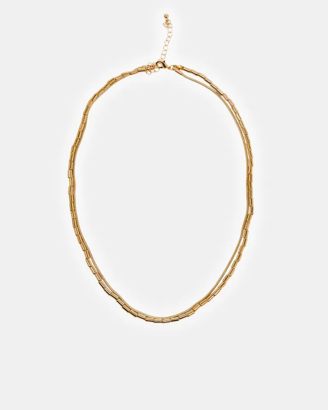 Women Gold Embellished Necklace sold by Redtag