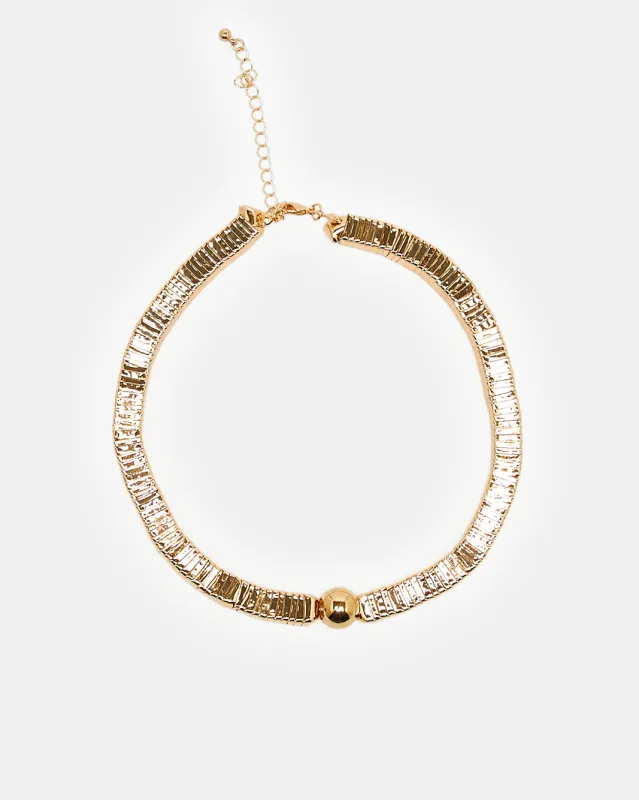 Women Gold Embellished Necklace sold by Redtag