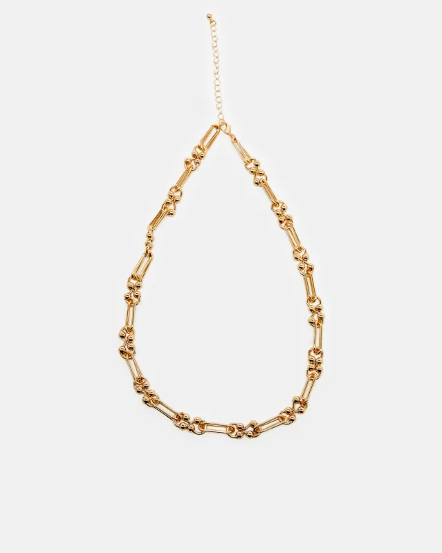 Women Gold Embellished Necklace sold by Redtag