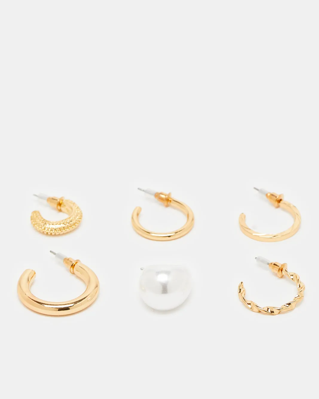 Women Gold Embellished Studs (Pack of 6) sold by Redtag product image thumbnail 2