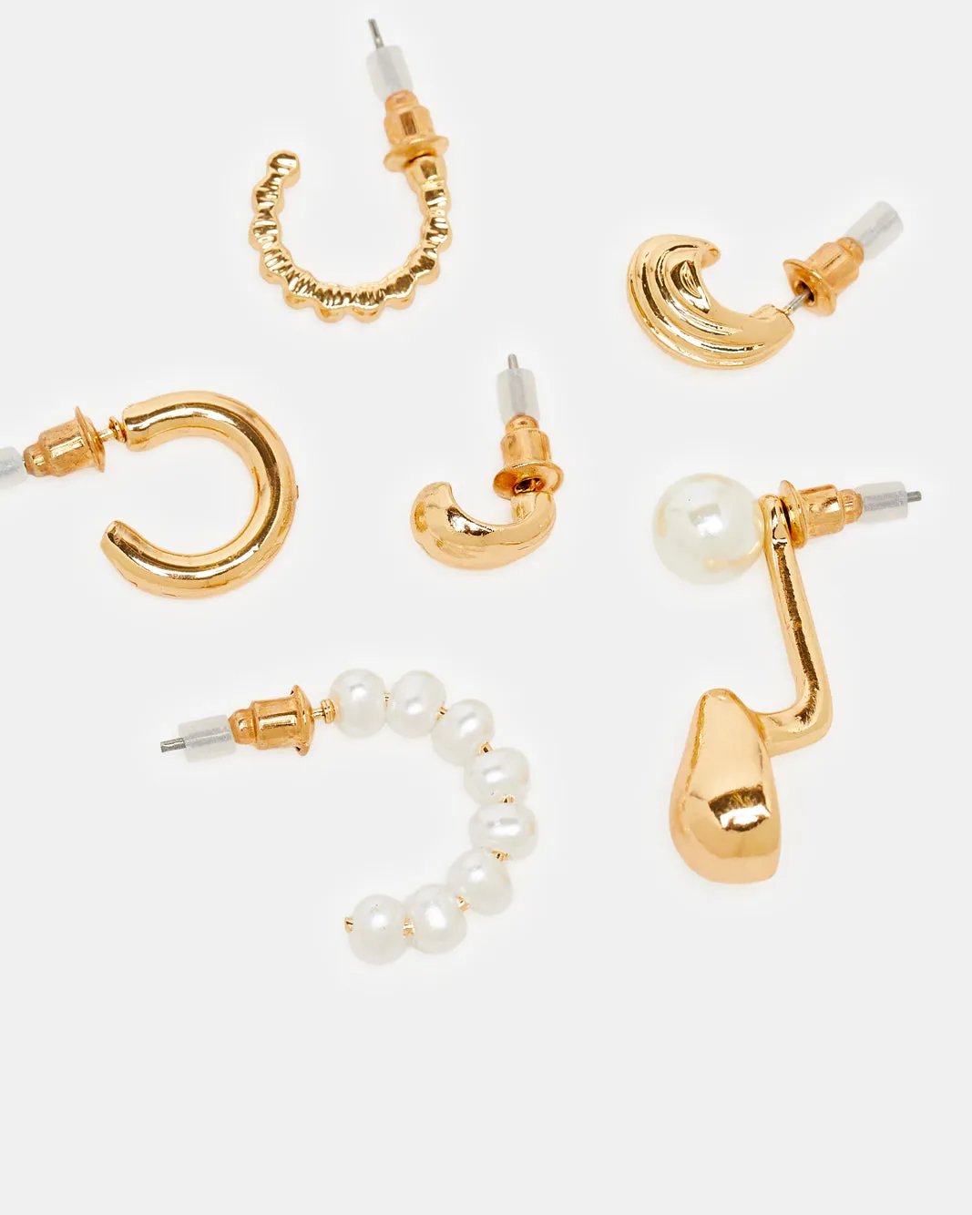 Women Gold Embellished Studs (Pack of 4) sold by Redtag product image thumbnail 3