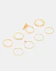 Women Gold Embellished Rings (9 Piece) sold by Redtag