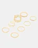 Women Gold Embellished Rings (8 Piece) sold by Redtag